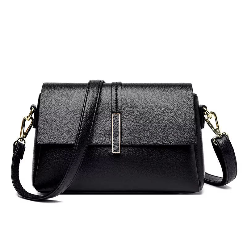 Fashion PU Leather Crossbody Purse Lady Vintage Leather Shoulder Bag Handbag Lady Bucket Bag for Women
